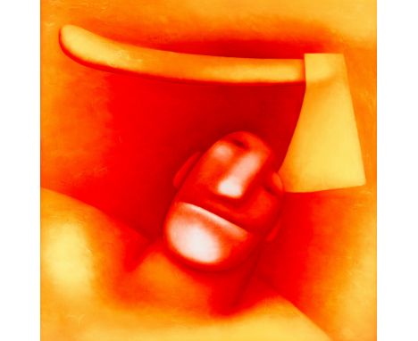 OLEG TSELKOV (RUSSIAN B. 1934)Head with an Axe, 2004oil on canvas100 x 100 cm (39 3/8 x 39 3/8 in.)signed, titled and dated o