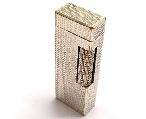Dunhill silver plated rollagas lighter Ref US.RE24163 - 6.5cm