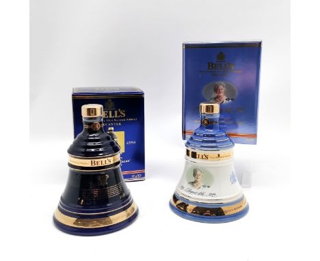 2 x Bell's UNOPENED Extra special old Scotch whisky commemorative 70cl decanters in original retail boxes - 1998 Prince of Wa