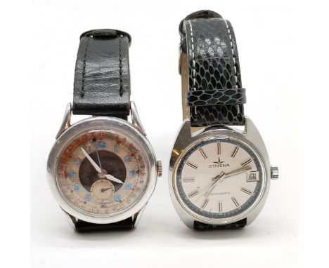 Dugena automatic stainless steel cased wristwatch (32mm case) t/w Nacar manual wind wristwatch with date calendar feature (de