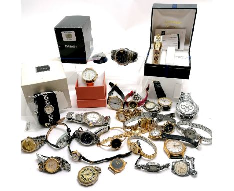 Qty of quartz &amp; mechanical watches inc boxed Sekonda + Pulsar + Casio etc