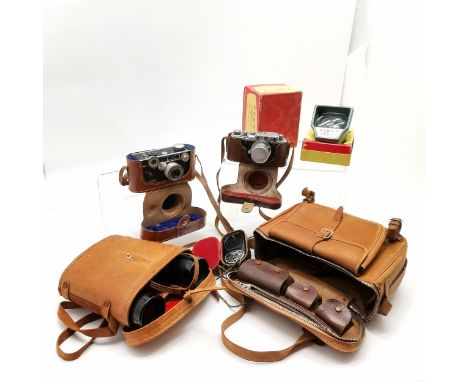 2 cameras - Zorki &amp; Argus t/w Mercury coated lens 7x50 binoculars ~ all in original cases etc
