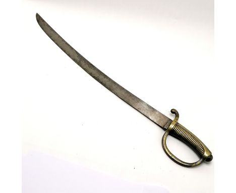 German antique Infantry sabre by H &amp; R Boker, Remscheid with brass hilt and has proof marks - 73cm