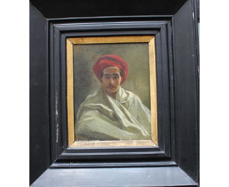 Portrait of oriental, oil on wood framed , 25x20cm 