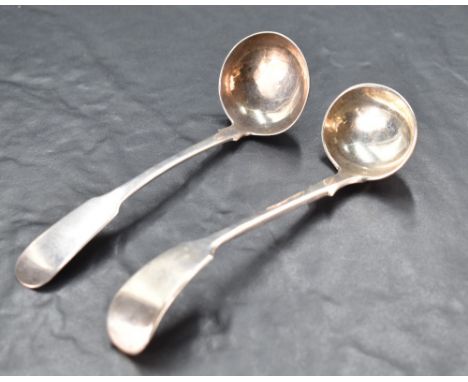 A 19th century Scottish provincial silver sauce ladle, fiddle pattern, marks for Dundee, maker Cameron Alexander, 14cm, 23gra