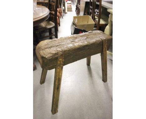 An Antique Oak Pig Bench 