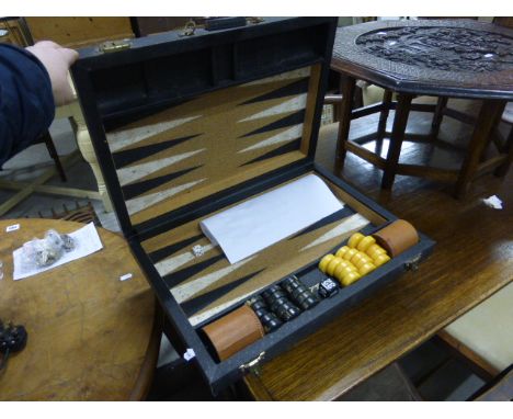 Cased Backgammon Set