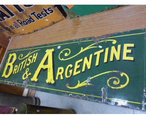Enamel Sign 'British & Argentine'