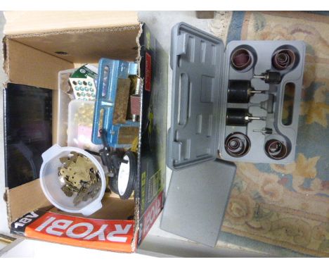 A Box of Mixed Tools, Hobby Items etc 