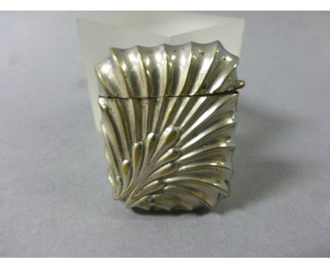 Early 20th century Silver Plated Vesta Case with fluted design