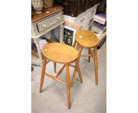 A Pair of Vintage Kitchen High Stools 