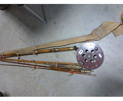 A Vintage Centrepin Rod and similar rods 