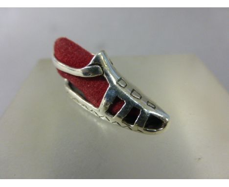 Silver Pin Cushion in the form of a Shoe