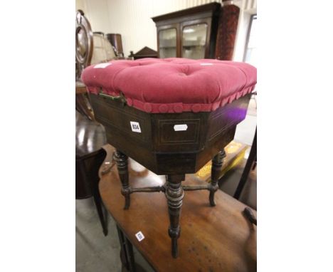 Victorian Rosewood Piano Stool