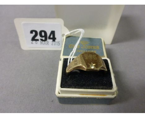 9ct Gold on Silver Gents Signet Ring
