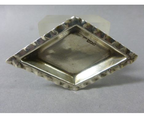 Small Silver Hallmarked Lozenge Shaped Tray, Birmingham 1922