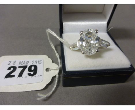 Large Silver and CZ Ring