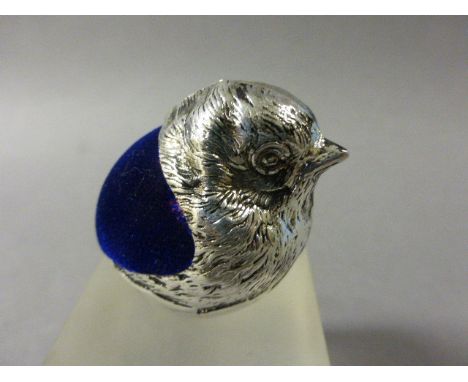 Silver Plated Chick Pin Cushion