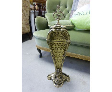 A Vintage Peacock Fire Screen
