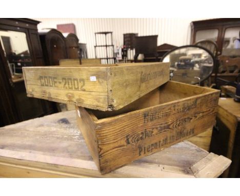 Two Vintage Pine Fruit Boxes 