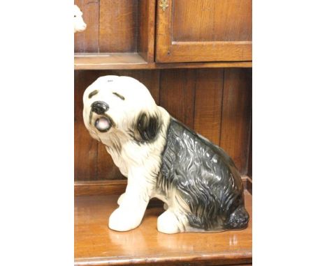 Large Ceramic Model of an Old English Sheepdog