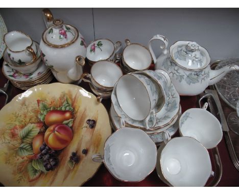 Royal Albert 'Silver Maple' Tea Ware of Twenty Pieces, including teapot, Royal Standard 'Camellia' coffee set, Aynsley 'Orcha