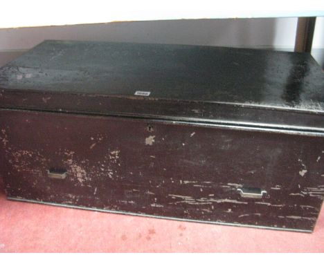 A Clark-Beatson Edinburgh Black Painted Trunk. 