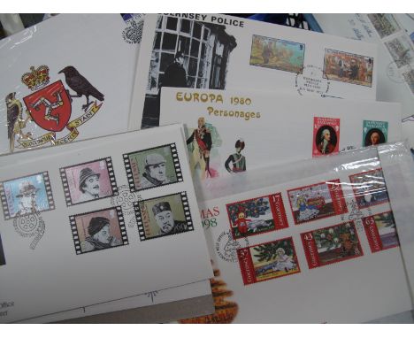 A Collection of 125 First Day Covers from Guernsey and the Isle of Man, neatly addressed and in good clean condition from 198