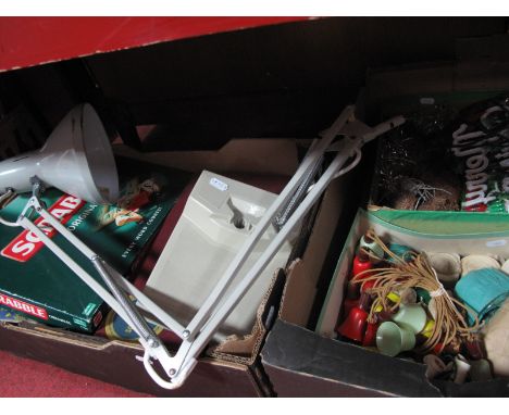 Vintage and Later Christmas Decorations, including christmas tree lamps, foil and paper decorations, vintage games including 