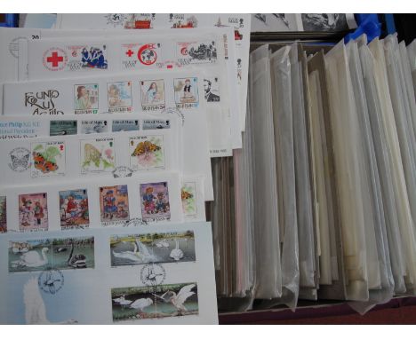 A Box of Over 200 Mainly Guernsey and Isle of Man First Day Covers, unaddressed or neatly typed, some duplication from 1990's
