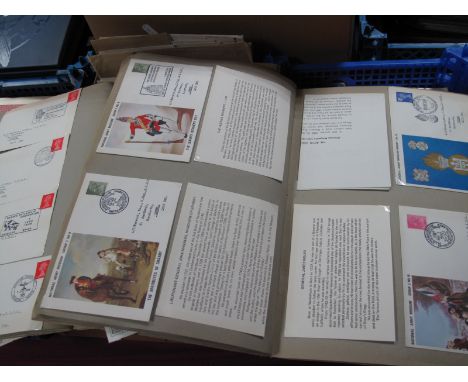 Four Scrap Books Containing Over 300 G.B. Covers, contains first day National Army museum, flown covers mainly from the 1970'