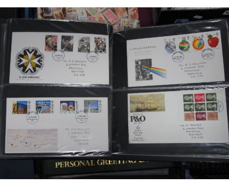 An Ambassador First Day Cover Album, containing ninety six Great Britain first day covers between 1982 and 1990. With both de