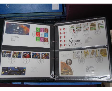 A Stanley Gibbons Malvern First Day Cover Album, with sixty Great Britain FDC's from the 1990's. Includes commemoratives, boo