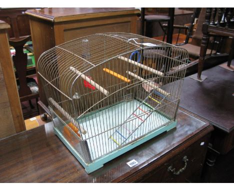 A 1950's Bird Cage, with original ladder, mirror, bell, etc. 