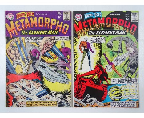BRAVE AND BOLD #57 &amp; 58 (2 in Lot) - (1965 - DC - UK Cover Price) - Origin, First and Second appearance of Metamorpho + F
