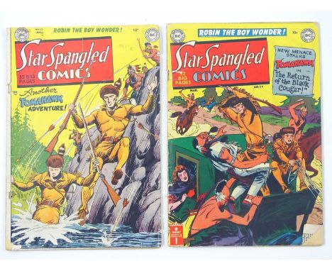 STAR SPANGLED COMICS #112 &amp; 114 - (2 in Lot) - (1951 - DC) - Includes Robin &amp; Tomahawk stories +  Origin of Robin ret