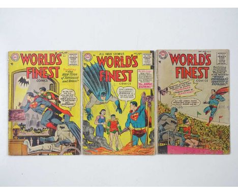 WORLD'S FINEST #75, 77, 78 - (3 in Lot) - (1955 - DC) - Features Superman, Batman, Robin + Includes First Comics Code-approve
