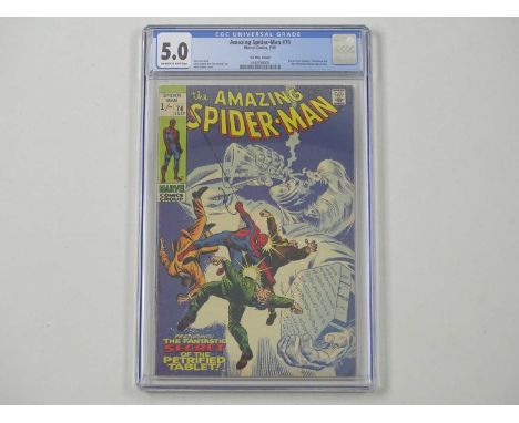 AMAZING SPIDER-MAN #74 (1969 - MARVEL - UK Price Variant) - GRADED 5.0 by CGC - Curt Connors (Lizard), Silvermane, Man-Mounta