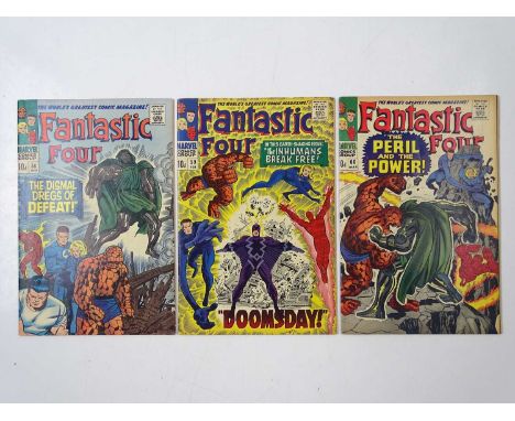 FANTASTIC FOUR #58, 59, 60 - (3 in Lot) - (1967 - MARVEL - UK Price Variant) - Includes Doctor Doom steals the Silver Surfer'