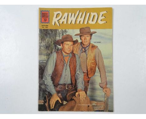 RAWHIDE (FOUR COLOUR) #1202 (1961 - DELL) Flat/Unfolded - Clint Eastwood and Eric Fleming photo cover with Dan Spiegle interi