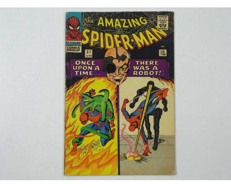 AMAZING SPIDER-MAN #37 - (1966 - MARVEL - UK Price Variant) - First appearances of Norman Osborn and Robot-Master + Spider-Ma