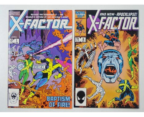 X-FACTOR #1 &amp; 6 (1986 - MARVEL) Includes Origin and first appearance of X-Factor + First (Full) Appearance of Apocalypse 