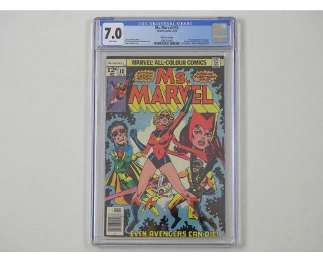 MS. MARVEL #18 (1978 - MARVEL - UK Price Variant) - GRADED 7.0 by CGC - First (full) appearance Mystique + Avengers (Wasp, Ye