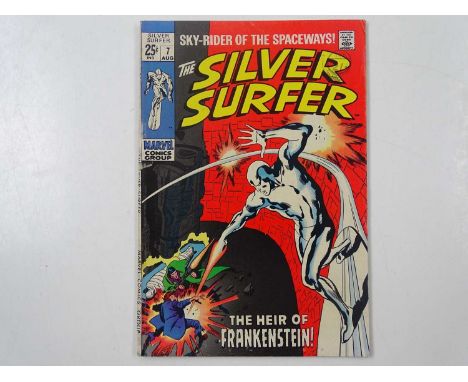 SILVER SURFER #7 - (1969 - MARVEL - UK Cover Price) Early appearance of Marvel's Frankenstein monster + "Tales of the Watcher