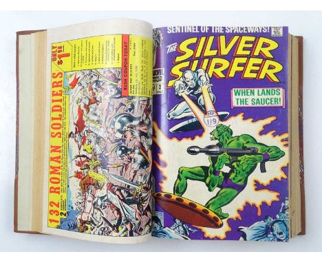 SILVER SURFER LOT - (1969/70) - A hard-back bound edition 'Silver Surfer' comprising ALL eighteen (18) issues from the Surfer