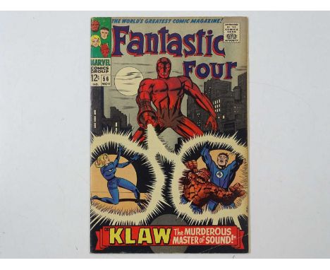 FANTASTIC FOUR #56 (1966 - MARVEL) - Silver Surfer, Black Panther, Doctor Doom, Inhumans, Klaw appearances - Jack Kirby Cover