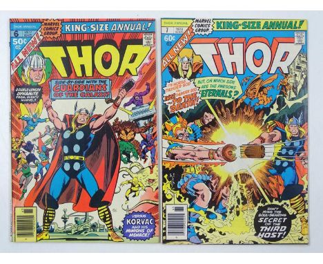 MIGHTY THOR KING-SIZE SPECIAL ANNUAL #6 &amp; 7 (2 in Lot) - (1977/78 - MARVEL) Includes Guardians of the Galaxy, Korvac, Ete