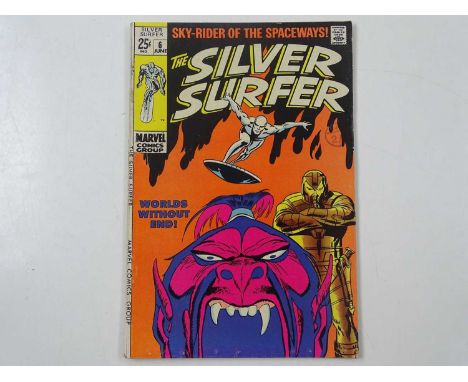 SILVER SURFER #6 - (1969 - MARVEL - UK Cover Price) "Tales of the Watcher" backup feature with Syd Shores artwork - John Busc