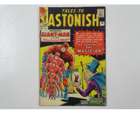 TALES TO ASTONISH #56 (1964 - MARVEL - UK Price Variant) Giant-Man and the Wasp battle the Magician (his first appearance) - 