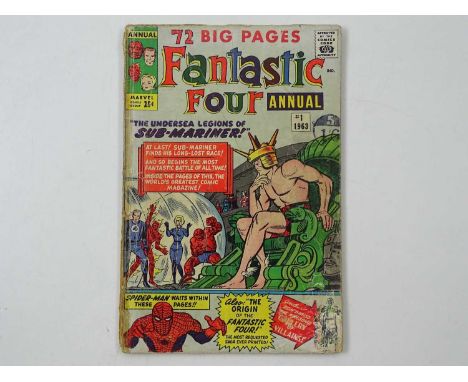 FANTASTIC FOUR: ANNUAL #1 (1963 - MARVEL - UK Cover Price) - Origin of the Sub-Mariner + Sub-Mariner attacks the human race +